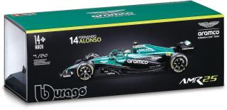 Aston Martin AMR25 F1 2025 #14 Fernando Alonso mit Hardcase Burago 1:24